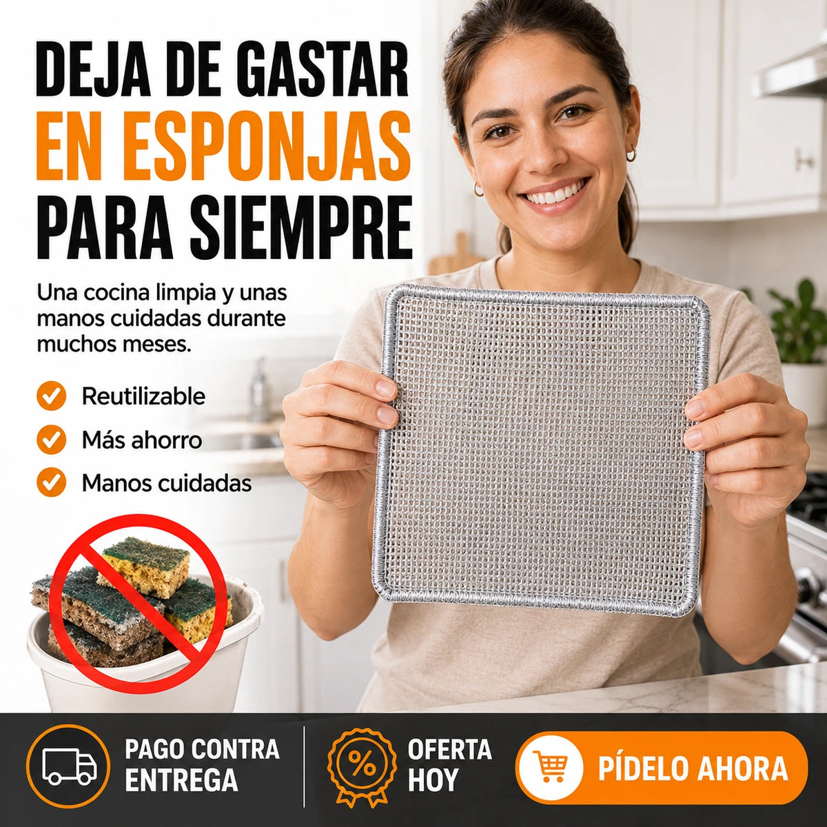 Pack 5 Paños de Micro Acero Multiusos