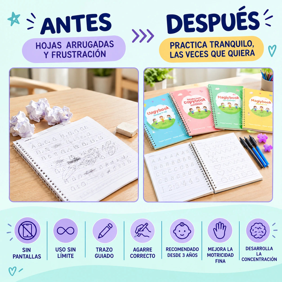 Cuadernos Mágicos Caligrafía