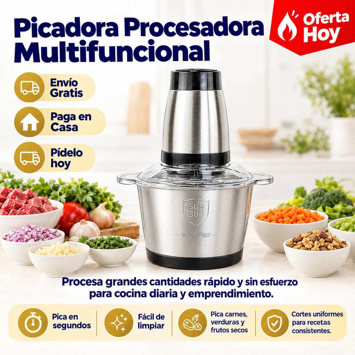Picadora Procesadora Multifuncional